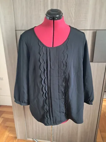 Blouse manche 3/4 noire