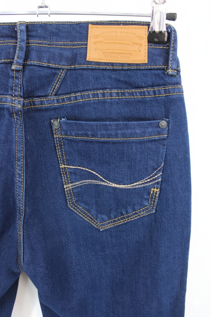 Jean Classique Cache Cache Bleu Marine - Taille 34 / XS - photo numéro 2