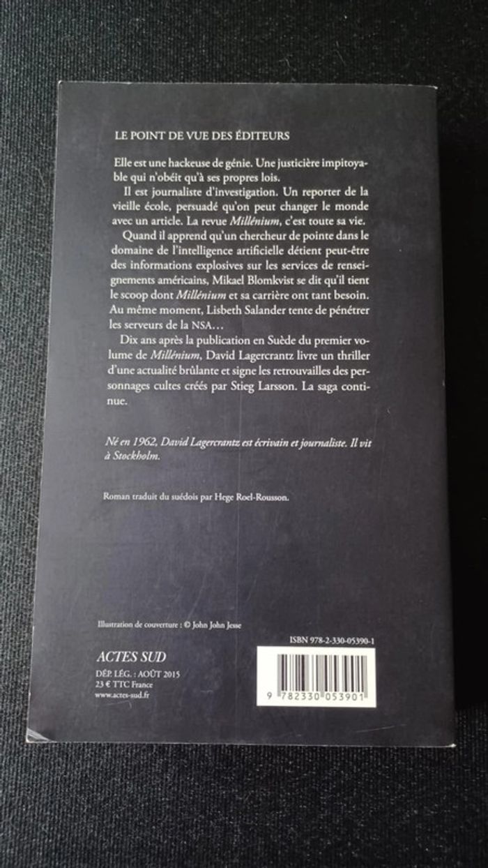 Millénium 4 - David Lagercrantz - photo numéro 3