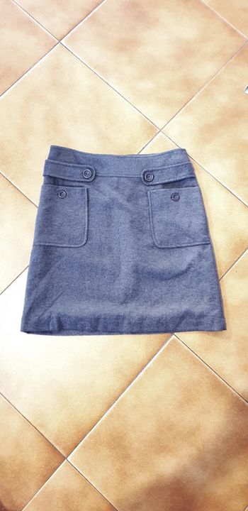 Jupe en laine grisé