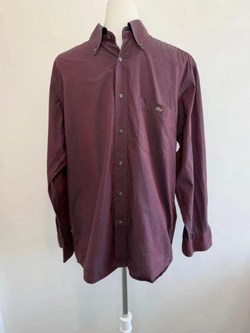 Magnifique chemise Lacoste Devanley homme bordeaux taille 42 soit L