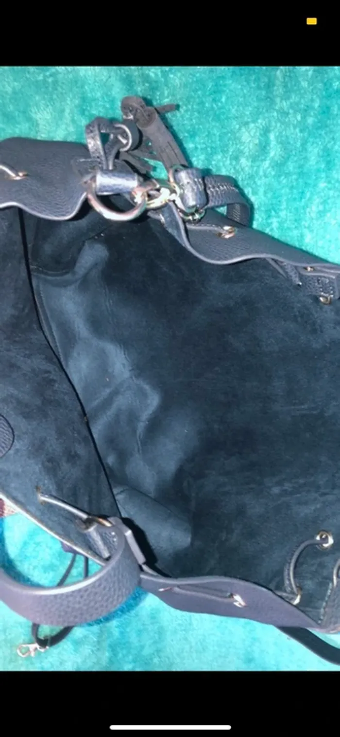 Sac + pochette bleu marine - photo numéro 5