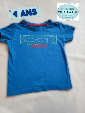T-shirt Scott 4 ans bleu