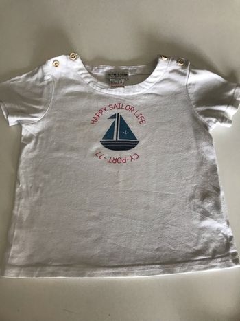 T-shirt bébé Happy Sailor Life 12M