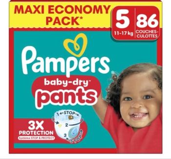 Couche Pampers baby dry pants taille 5 
