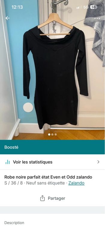 Robe noire zalando 