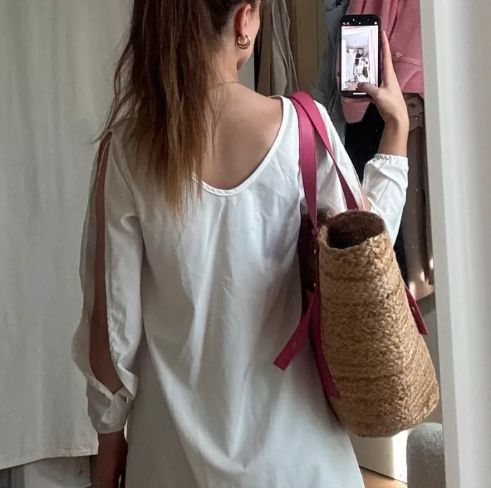 Robe de plage blanche manches ouvertes - photo numéro 5
