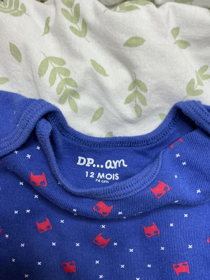 body manches courtes bleu motifs masques du pareil au même 12 mois - photo numéro 5