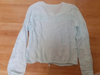 Tunique  menthe pâle a motifs