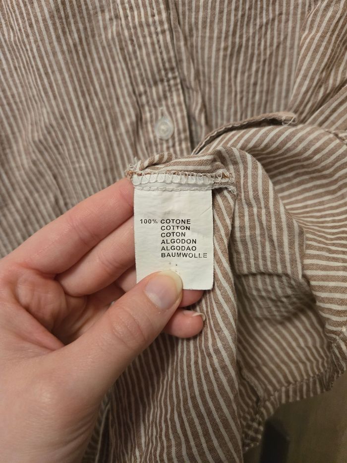 Chemise à rayures marron - photo numéro 4