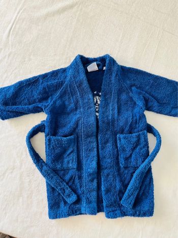 Peignoir bebe garçon carré blanc