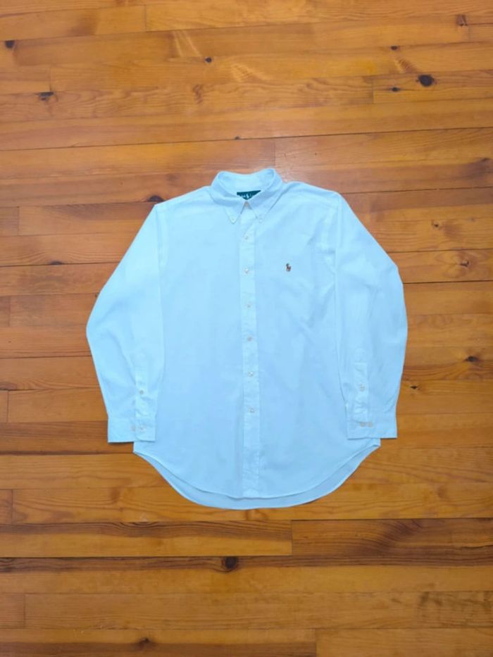 Chemise Ralph Lauren - Classic Fit - Logo brodé premium - Blanche - Taille L - photo numéro 3