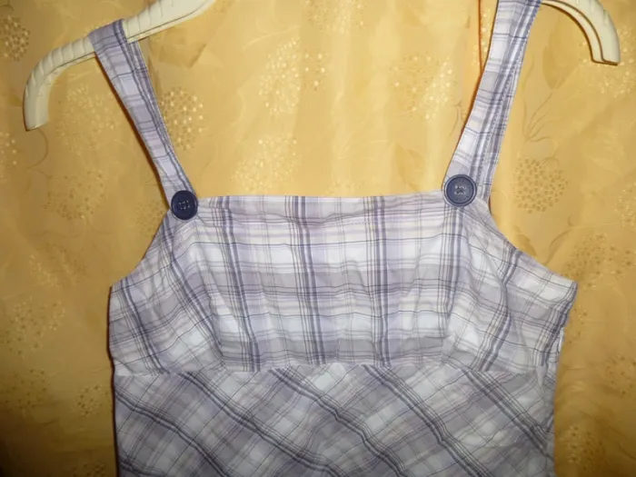impeccable robe à bretelle gris à carreaux ESPRIT taille 40 - photo numéro 2