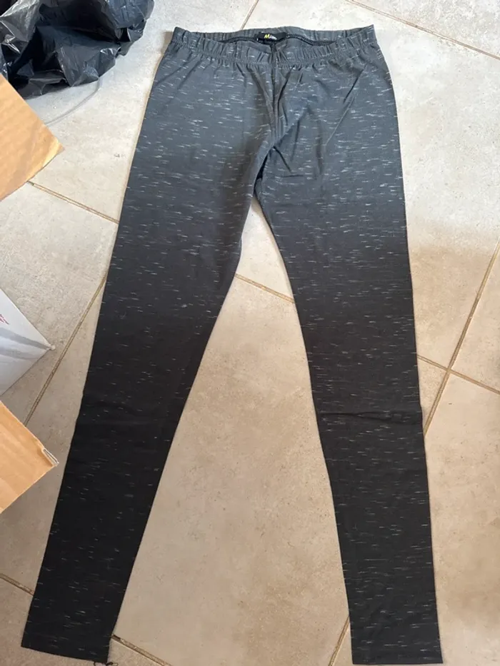 Legging noir chiné MIM – Taille M - photo numéro 2