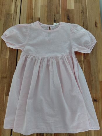 Robe neuve rose manches bouffantes Vertbaudet 