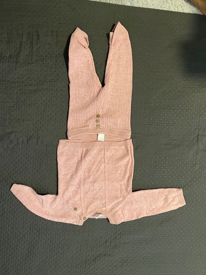 Ensemble 2 pièces bébé Topomini bonne qualité rose