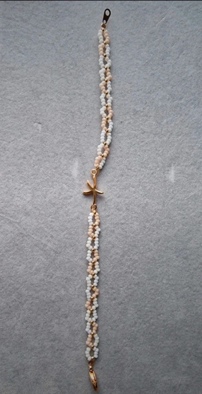 Bracelet thème vacances/été étoile de mer - photo numéro 4