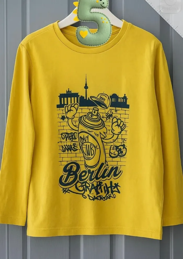 💛 Tee-shirt manches longues Original Marines – 4/5 ans