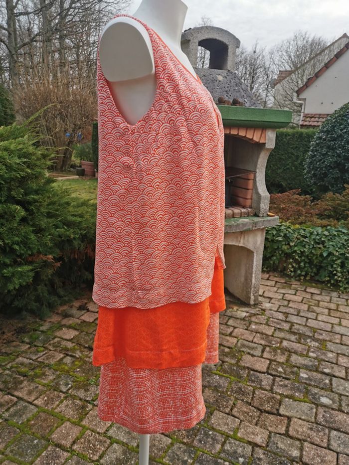 Robe orange à trois niveaux - photo numéro 5