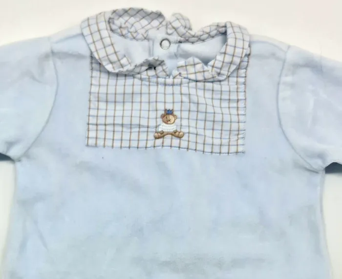 Pyjama En Velours Pour Bébé Designer Teddy Jacadi Paris Taille 6M 68