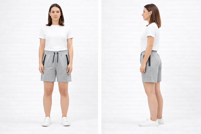 Short de sport garçon WORKOUT – Gris – Taille XS - photo numéro 2