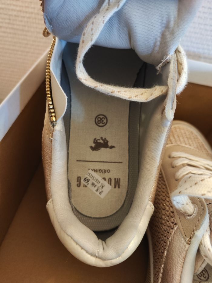 🎁neuf🎁Basket femme couleur crème taille 38Mustang 🎁 Envoye rapide aujourd'hui ou demain 🎁 - photo numéro 8