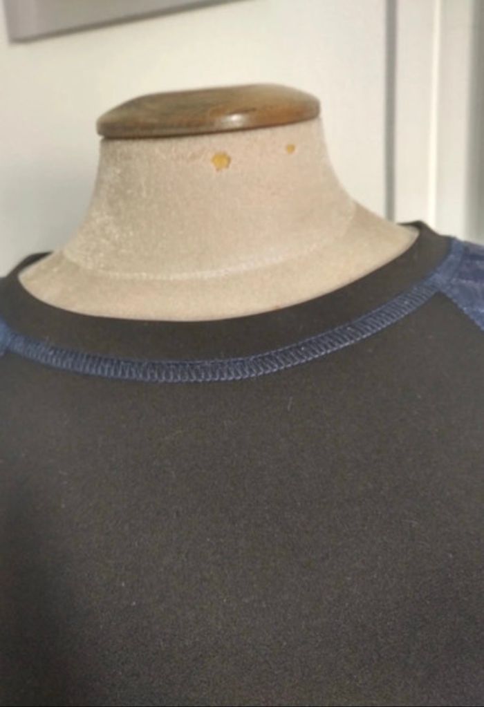 Pull Sandro noir et bleu taille 38 - photo numéro 3