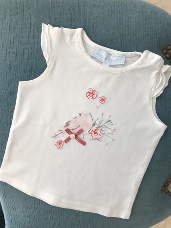 Tee-Shirt à Manches avec petits volants 18 Mois