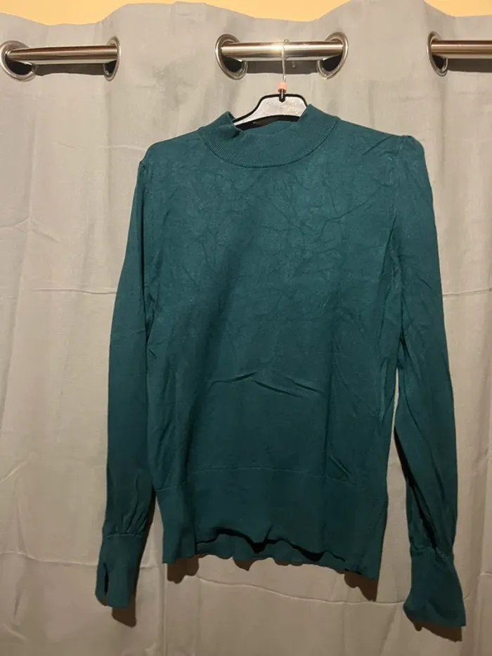 Pull léger camaïeu bleu canard