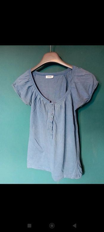 Tee shirt coton bleu