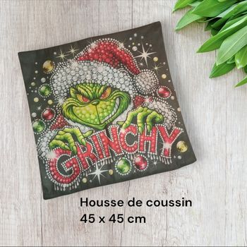 Housse de coussin Grinch Noël