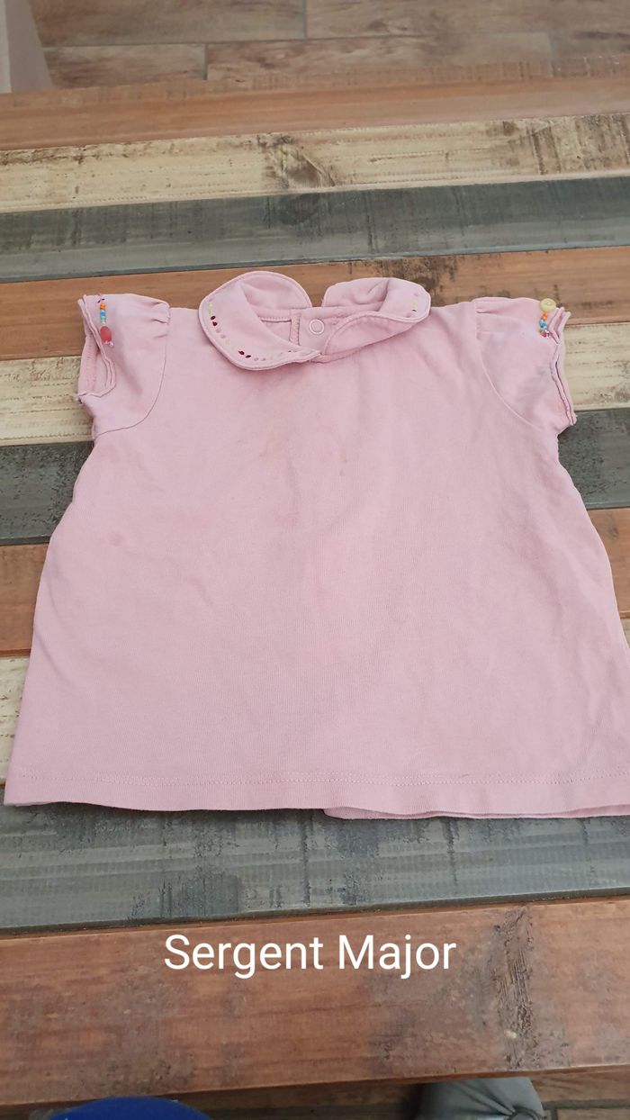 Tee-shirt rose 9mois