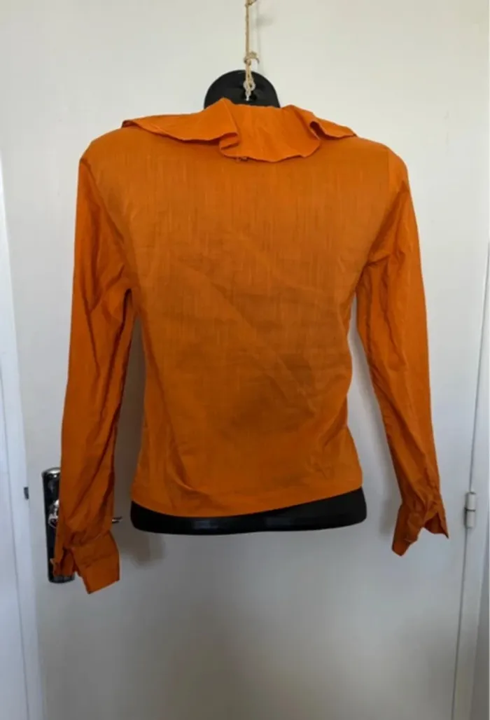 Chemise rétro vintage orange 38 - photo numéro 3