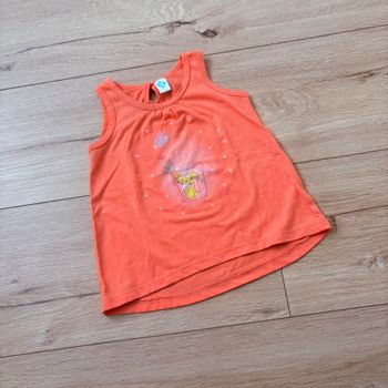 Débardeur fille 12 mois TEX corail motif été