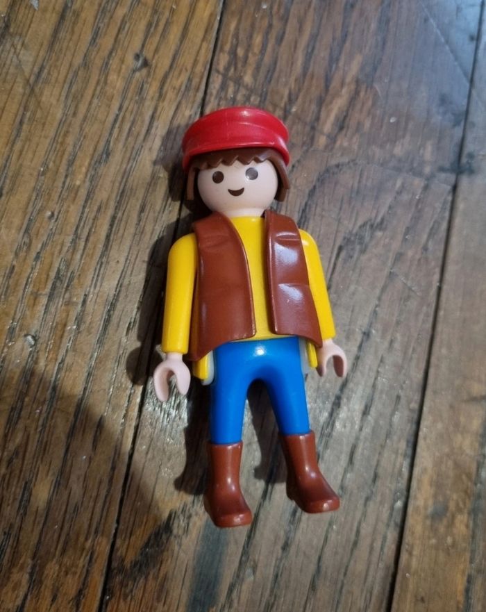 tracteur playmobil 6131 country Fermier Avec Faucheuse accotement
