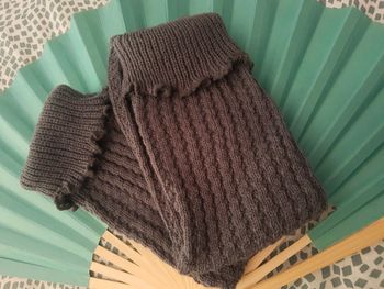 Guêtres hiver maille grise fantaisie