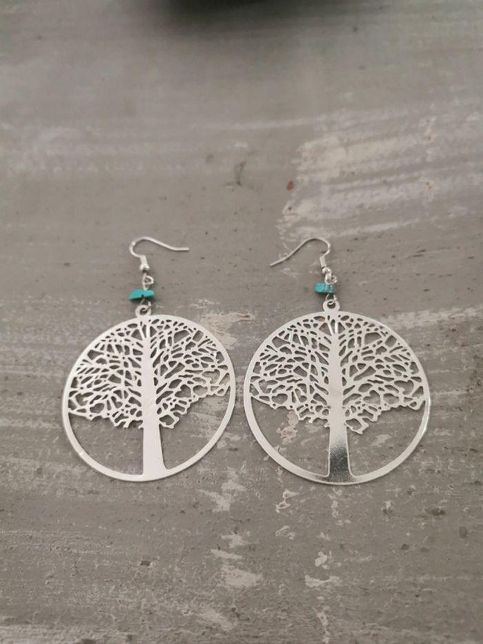 Boucles d'oreilles arbre de vie