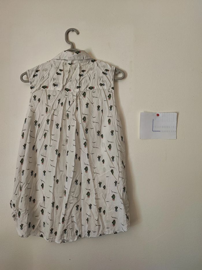 23 – Chemise sans manches imprimé cactus – Fraîche & funky 🌵 - photo numéro 3