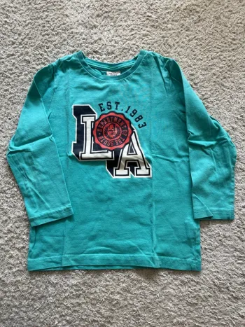 Teeshirt manches longues turquoise taille 5 ans marque Tape à l’œil