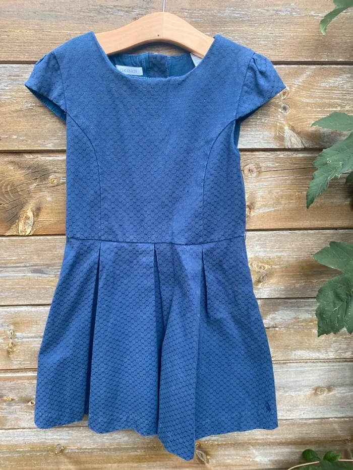 Robe bleu marine okaidi automne hiver 8 ans - photo numéro 2