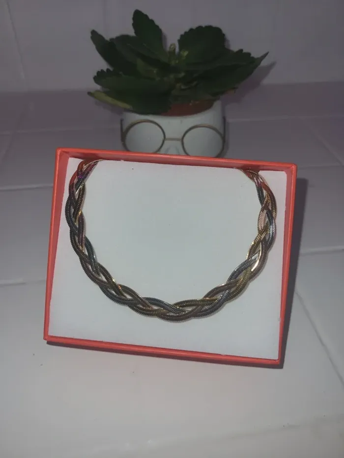 Collier en acier inoxydable trois couleurs