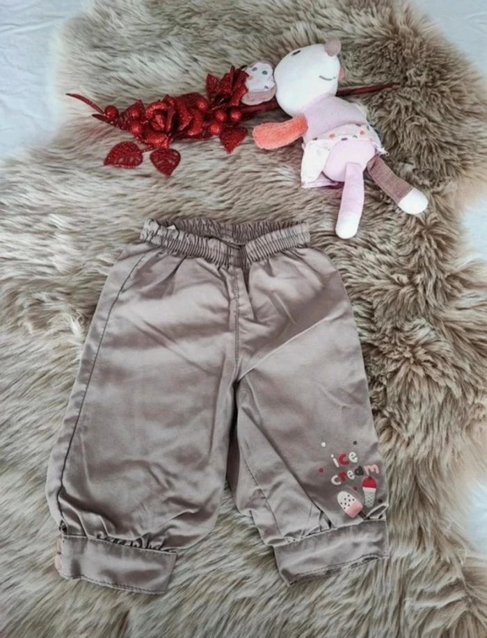 Ensemble  hiver t-shirt  pantalon beige 3 mois - photo numéro 5
