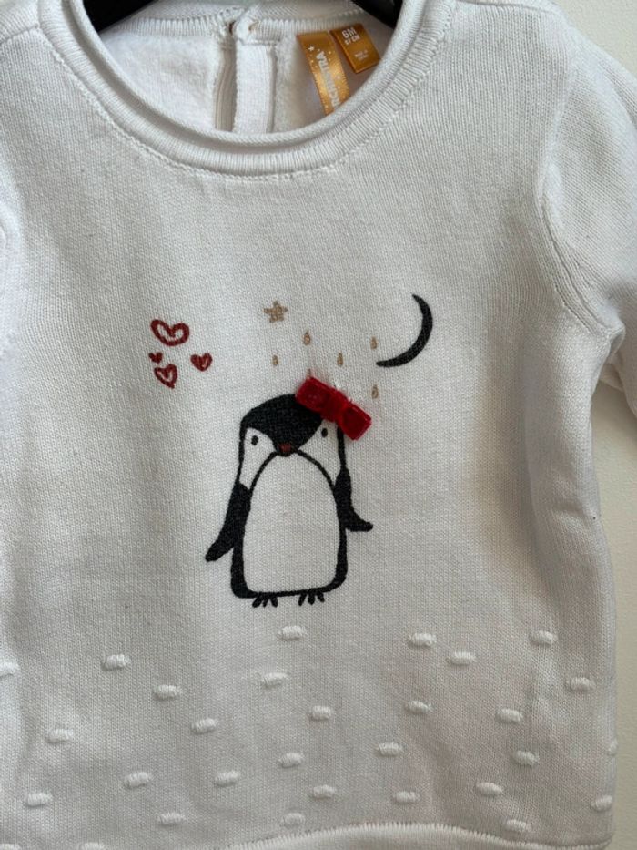 Pull pingouin Noël 6 mois - photo numéro 3