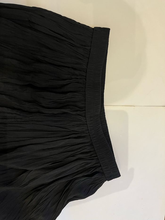 Pantalon plissé noir extra large effet jupe uniqlo taille L - photo numéro 6