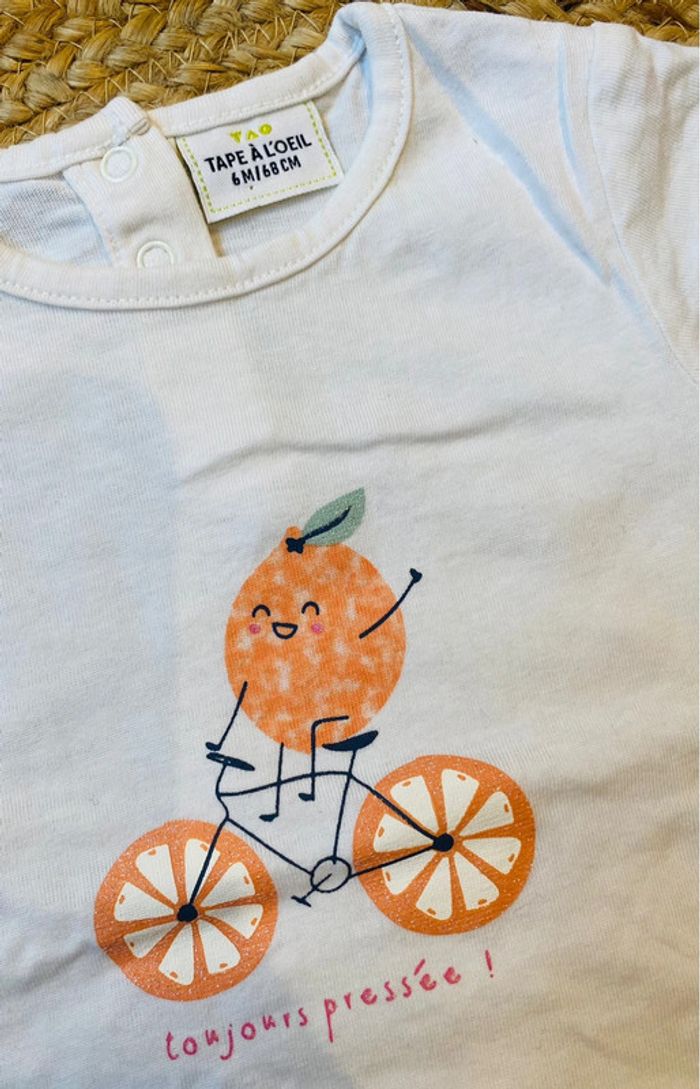 T-shirt fille 6 mois TAO - photo numéro 2