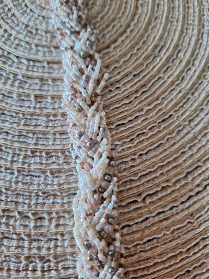 Collier tressé en perles - photo numéro 2