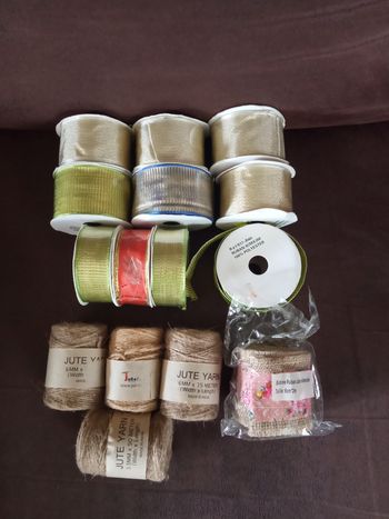 Lot de petites Bobines de Jute et de Rubans