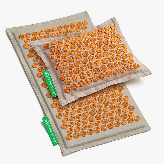 Bioloka Set Standard Tapis + Coussin Naturel/Orange NEUF - photo numéro 3