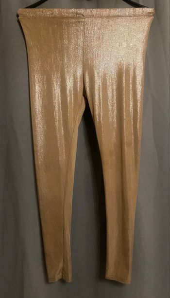 Legging doré brillant reflets roses