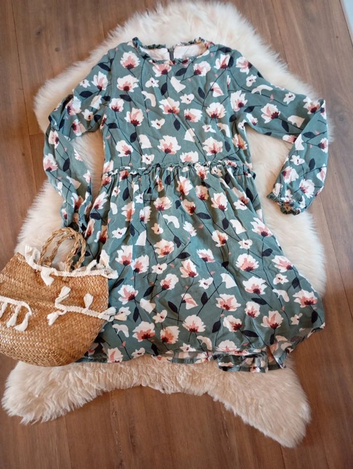 Jean Bourget 💖 robe chic 8 ans imprimé grosse fleur
